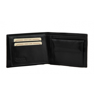 Exkluzívna pánska kožená peňaženka TUSCANY LEATHER 140763 čierna