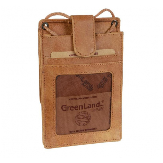 Peňaženka na krk GreenLand NATURE byvolia koža, rfid