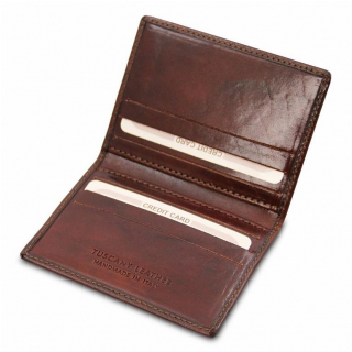 Luxusné kožené puzdro TUSCANY brown | 8 kariet