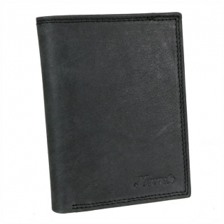 Kožená pánska peňaženka MERCUCIO, 9 kariet, čierna