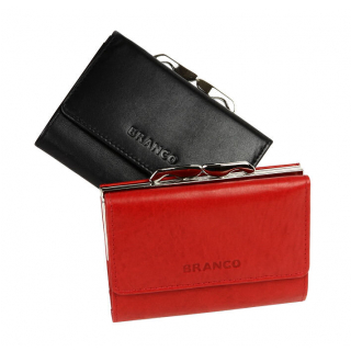 Dámska kožená peňaženka BRANCO červená, čierna