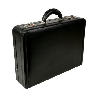 Kožený kufrík diplomatický čierny DN 2663