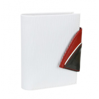 Dámska peňaženka RONDO biela s červeným vnútrom