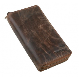 Kožená listová peňaženka s 2 zipsami GREENLAND Montana