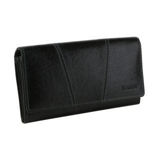 Dámska peňaženka z pevnej kože LAGEN 388 čierna