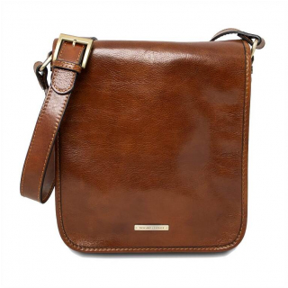 Crossbody kožená taška cez rameno TL141255 medová | TUSCANY LEATHER