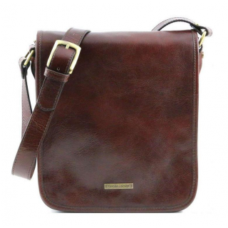 Crossbody kožená taška cez rameno TL141255 hnedá | TUSCANY LEATHER