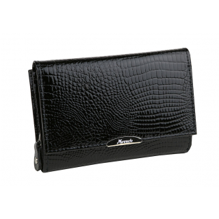 Elegantná dámska kroko peňaženka MERCUCIO čierna