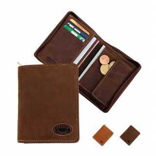 Pánska kožená peňaženka s uzatváraní na zips BRANCO