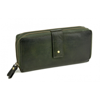MEGA kožená peňaženka 3-dielna BRANCO zelená