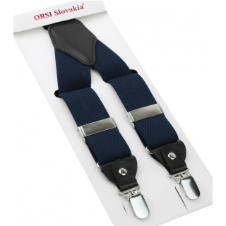 Pánske traky ORSI Navy Blue modré tmavé