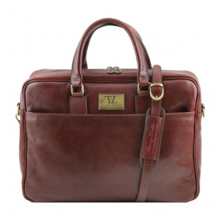 Luxusná kožená taška na dokumenty URBINO TL141241 hnedá