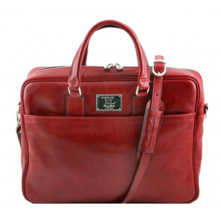 Luxusná kožená taška na dokumenty URBINO TL141241 červená