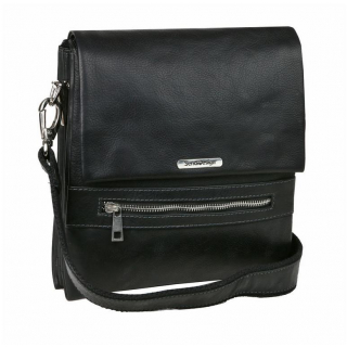 SENDI | Pánska kožená taška cez rameno SD111 čierna