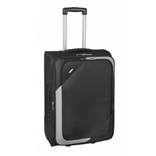 Palubný cestovný kufor textilný 7250 čierno- šedý ( malý - S)