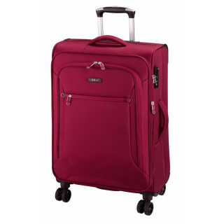Stredný cestovný kufor textilný 6464 bordový