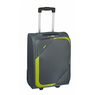 Palubný cestovný kufor textilný šedo- zelený 7250 ( malý - S)