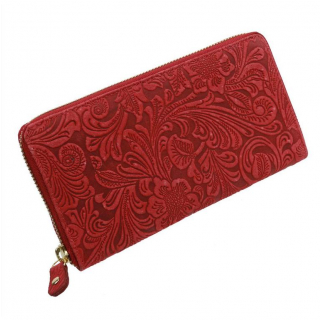 Dámska listová peňaženka červená MERCUCIO brúsená potlač