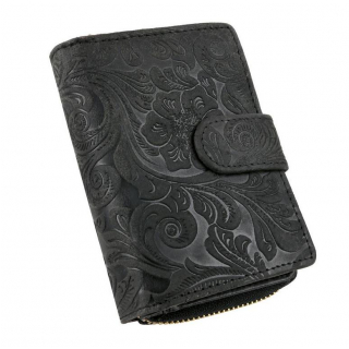 Dámska čierna peňaženka s potlačou MERCUCIO RFID dvojdielna