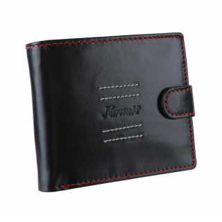 Pánska kožená peňaženka MERCUCIO modrá s červeným šitím