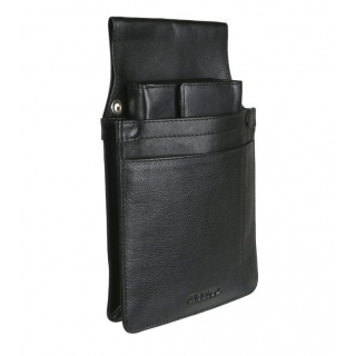 Čierne kožené puzdro na čašnícku peňaženku BRANCO 435