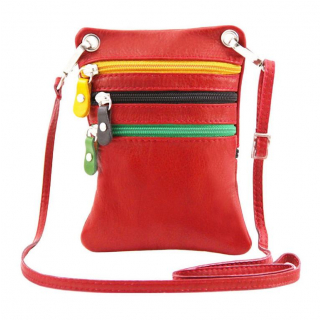 Príručná dámska crossbody červená taška TUSCANY
