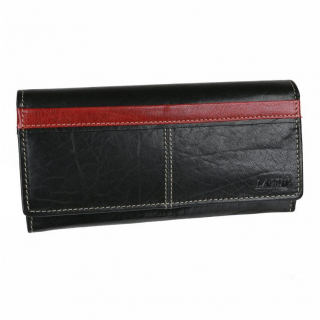 Elegantná veľká listová peňaženka LAGEN čierna, 20 kariet