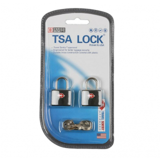 TSA bezpečnostný zámok na kľúč 2 ks z mosadze