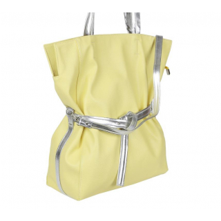 Trendová dámska taška MERCUCIO s rúčkami, žltá