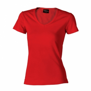 Dámske červené tričko z bavlny LAMBESTE veľ. L