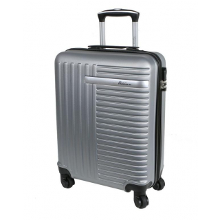 Malý plastový cestovný kufor FABRIZIO, šedý 37 litrov