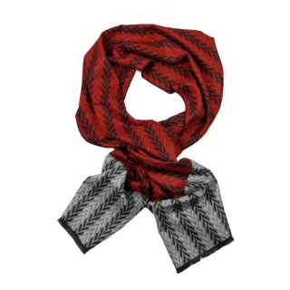 Zimný hrejivý šál ORSI červeno-šedý