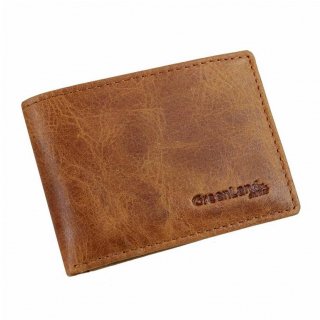 Mini peňaženka 10x 7,5 cm GreenLand NATURE hnedá