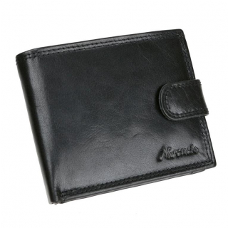 Pánska peňaženka so zapínaním MERCUCIO čierna koža