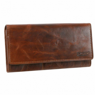 Dámska kožená peňaženka LAGEN hnedá mramorovaná