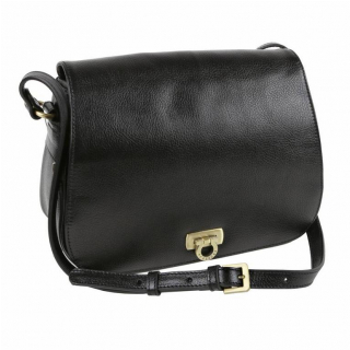 Exkluzívna čierna kabelka HEXAGONA 28x20 cm koža