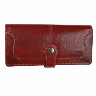 Luxusná dámska peňaženka červená bordó LAGEN pre 20 kariet
