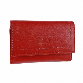 Červená dvojdielna peňaženka LAGEN pre 12 kariet