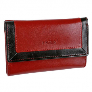 Atraktívna červená peňaženka LAGEN pre 11 kariet