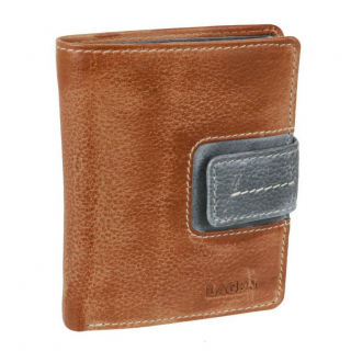 Dámska hnedo-šedá peňaženka s prackou LAGEN