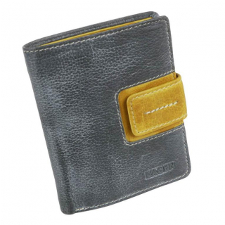 Dámska šedo-žltá peňaženka s prackou LAGEN 