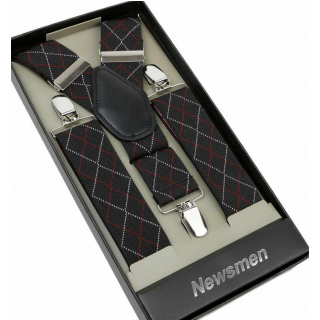 Pánske traky NEWSMEN čierne so vzorom