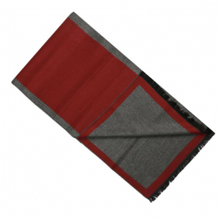 Pánsky zimný šál ORSI obojstranný bordovo-šedý