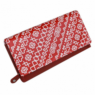 Červená dámska peňaženka z nappa kože MERCUCIO 15 kariet