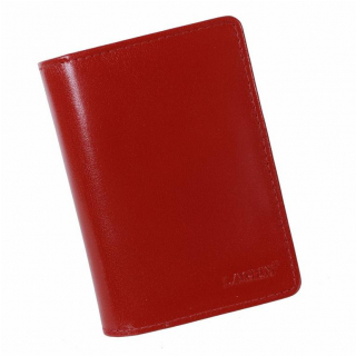 Kožené puzdro na doklady a karty (14) červené