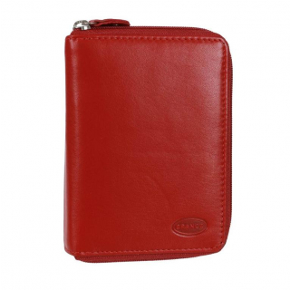 Červená kožená peňaženka dvojdielna BRANCO 8 kariet