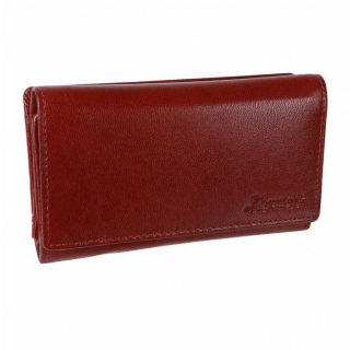 Exkluzívna červená peňaženka pre 15 kariet, stredný typ