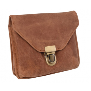 Kožená taštička na opasok 12x15x6 cm MERCUCIO svetlá tan