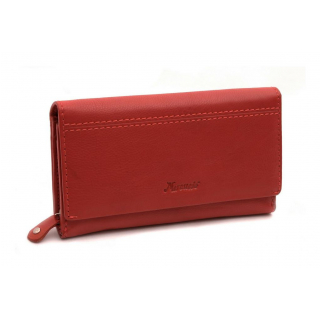 Červená dámska peňaženka MERCUCIO 15 kariet, koža nappa