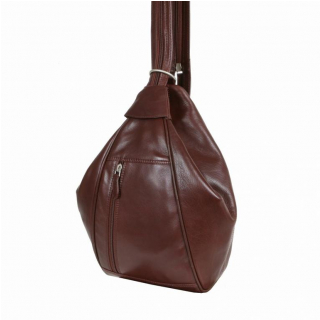 Štýlový dámsky batoh - kožená kabelka na rameno BRANCO hnedá